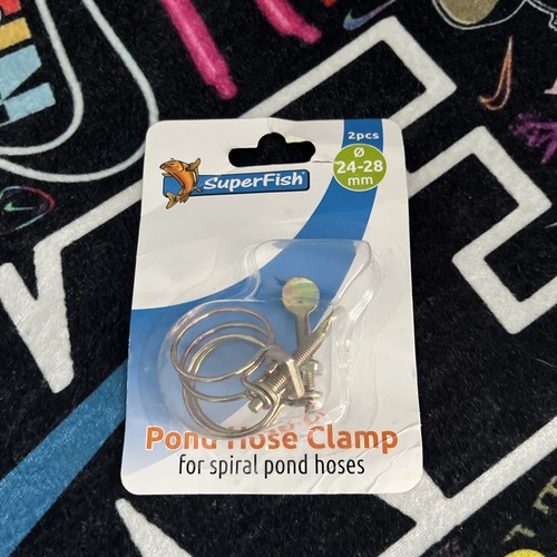 SuperFish Pond Hose Clamps (2Pcs) 24-28mm - for Spiral Pond Hoses NEW - Picture 1 of 2