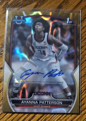 Ayanna Patterson 1st Gold Auto -2022-24 Bowman University Autograph Lava #/50