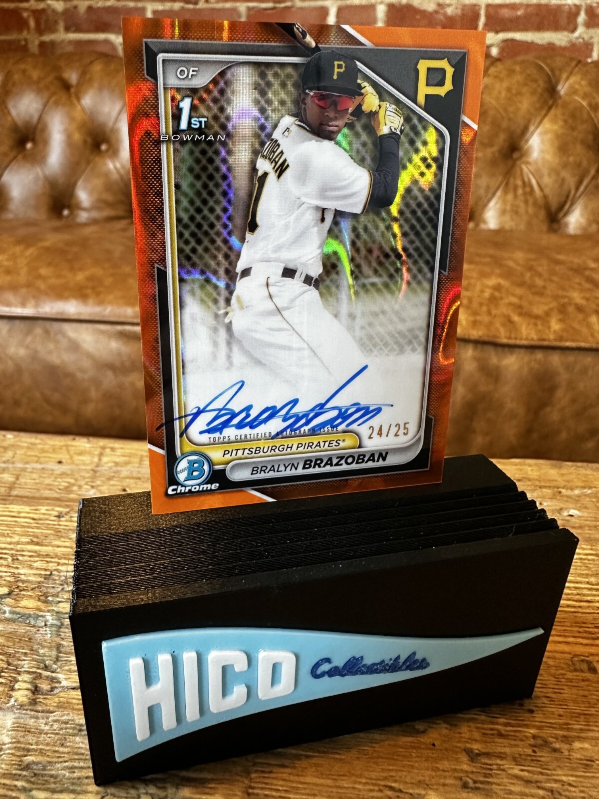 2024 Bowman Chrome Bralyn Brazoban #CPA-BB Autograph Orange Lava Refractor 24/25