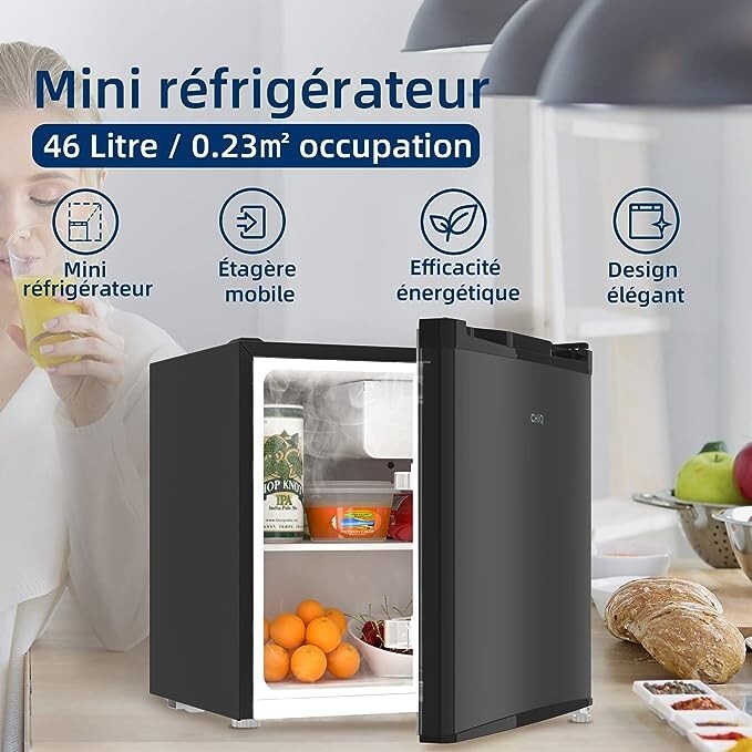 Mini réfrigérateur 46l 15dB silencieux aucun bruit pour chambre