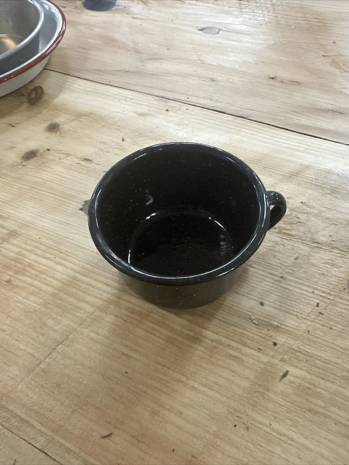 Набор из 4 подходящих синих эмалированных кружек для кемпинга суп/кофе/горячий шоколад 1T - Изображение 2 из 4