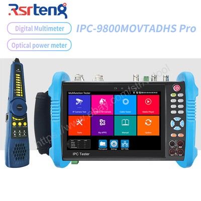 Rsrteng 7'' Camera Tester 8K IPC Test 8MP 4K SDI CVI DMM TDR IPC-9800MOVTADHS Pro