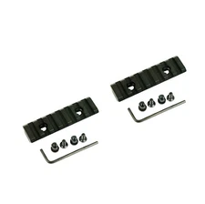 2 PCS Keymod 3" / 7 Slot Picatinny Weaver Rail Section - Aluminum