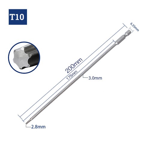Extra Long Torx Security Bit Set Tamper Proof Screwdriver Bits T8 - T50 Magnetic - Picture 27 of 35
