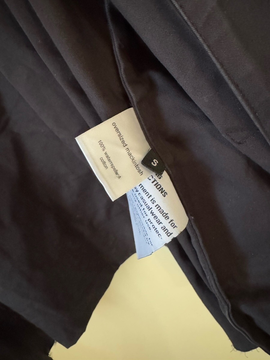 Camiel Fortgens Oversized Mackintosh Short Jacket Black Small | eBay