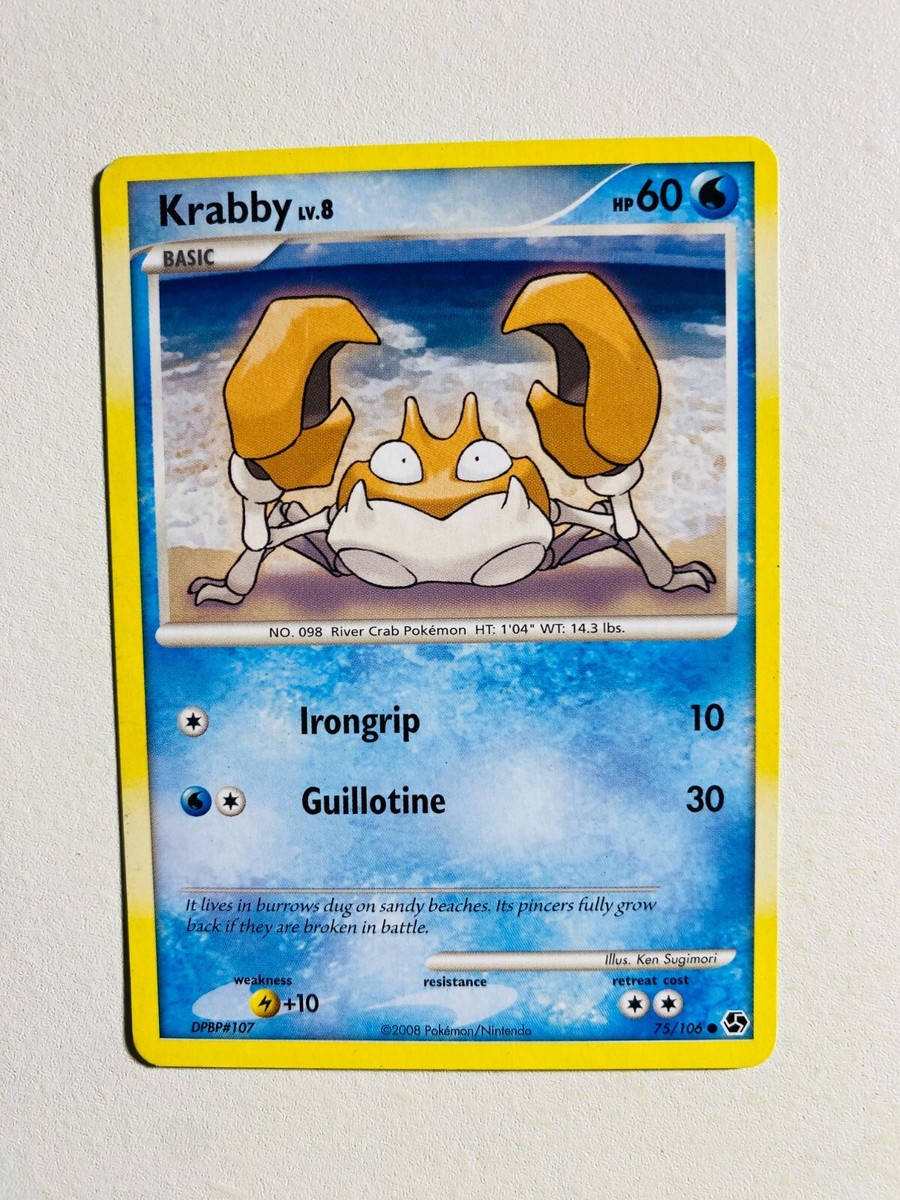 krabby pokemon card price Pokmon 1999 Like new Water Rarity Vintage Common (italian) - Krabby