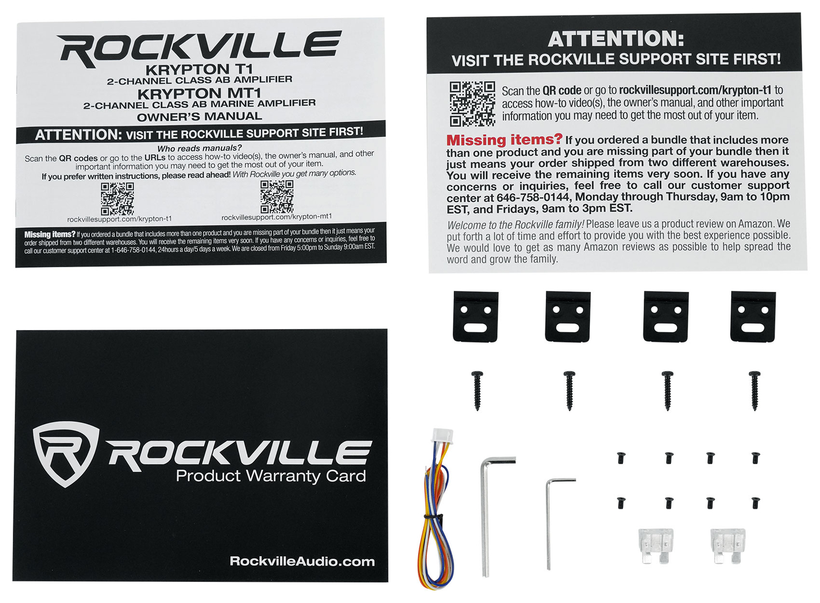 Rockville KRYPTON T1 1600 Вт Пиковый400 Вт среднеквадратичный 2-канальный автомобильный усилитель с вольтметром