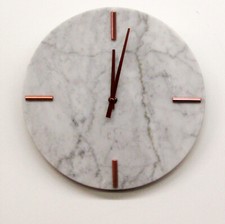HERMLE  HM 31002  NEW 12" ALL  MARBLE ROUND NON CHIMING WALL CLOCK