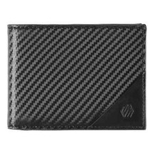 NEW JOHNSTON  MURPHY HUDSON ETCHED RFID CREDIT CARD ID WALLET BLACK