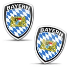 2 x 3D Car Sticker Motorcycle Bike Helmet Laptop Free State of Bavaria Flag Flag