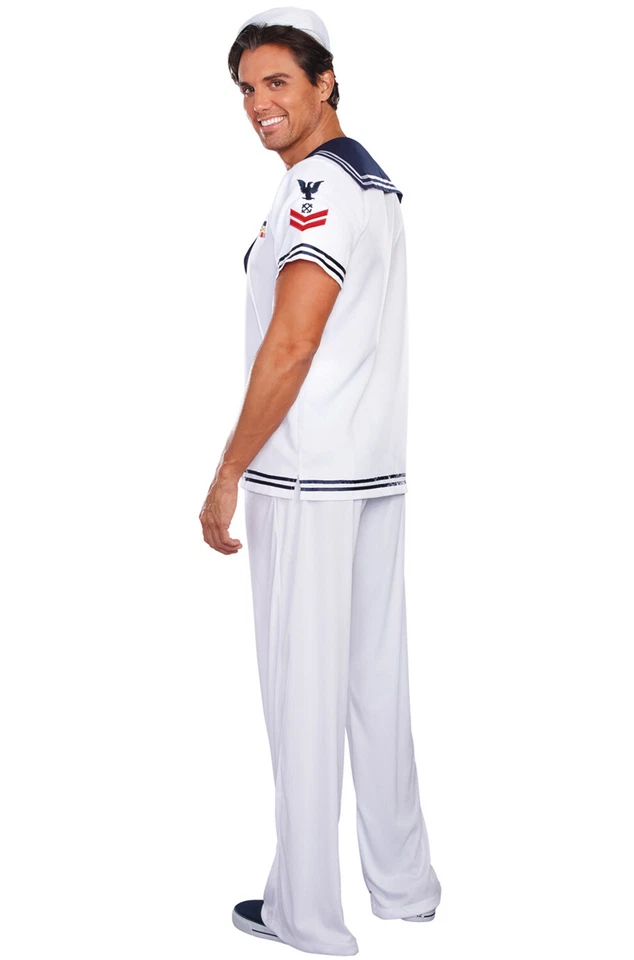 Nuevo Disfraz de Barco Marinero Azul Marino Happens Hombre Adulto Foto 2 de 2