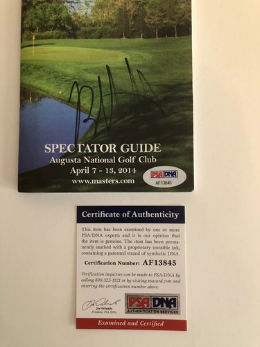 bubba watson signed autographed masters guide PSA\DNA COA #AF 13845 - Picture 3 of 4