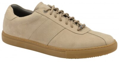 Frank Wright Herren Wikinger Schuhe Größe 6/40 Ecru Nubukleder Turnschuhe UVP 80£