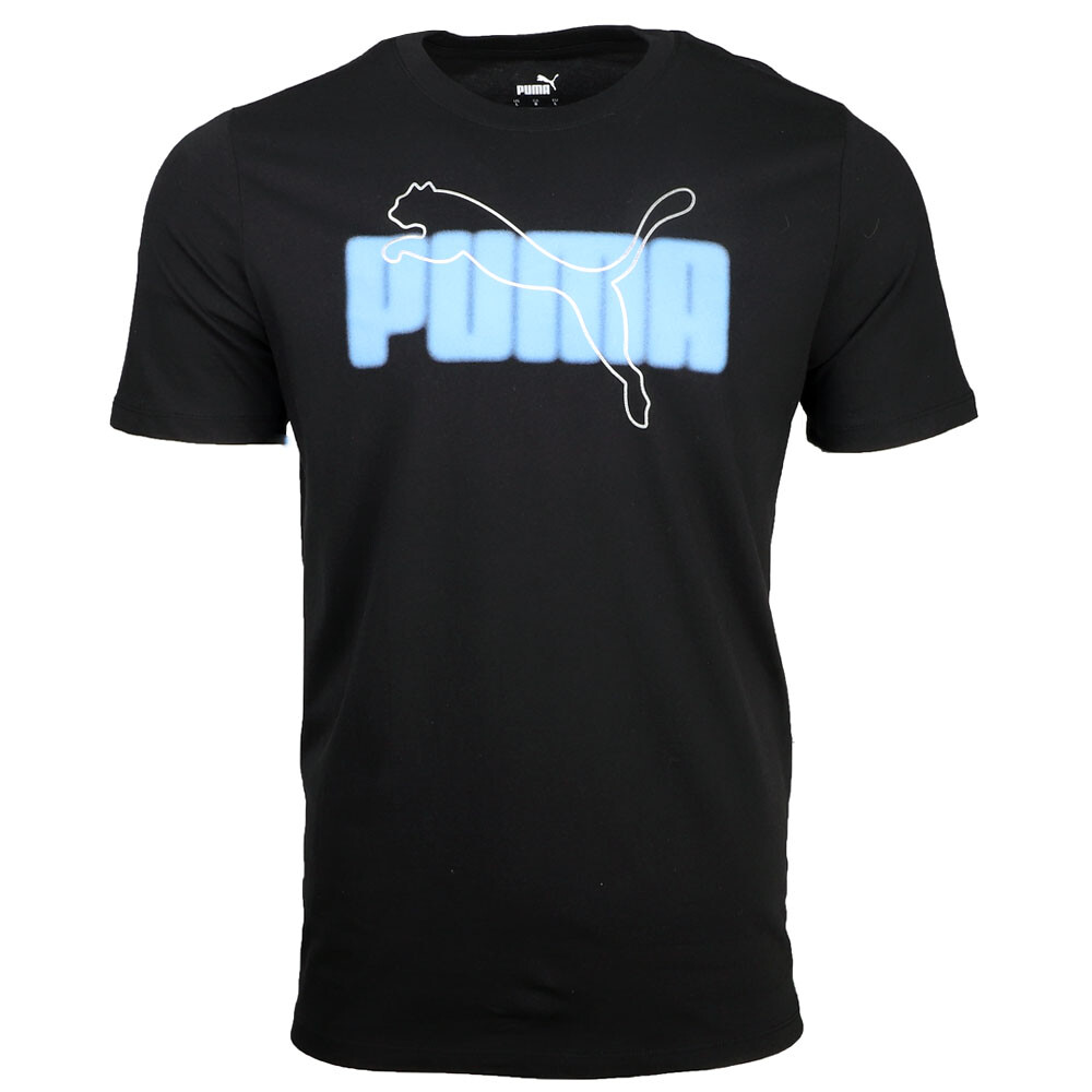 Праздничная футболка Puma Ess + Logo Lab, мужские черные повседневные топы 68439301