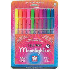 58176 Sakura Gelly Roll Moonlight 06 Gel Pen, Fine Point 0.6mm, 2 Packs of 10