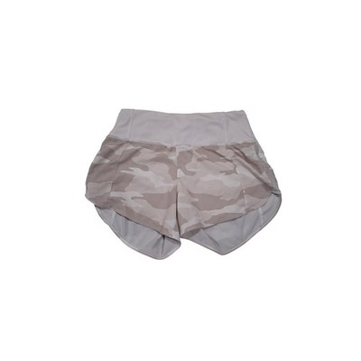 Athleta Camo Running Shorts Womens XXS Beige Tan Camouflage Athletic Workout