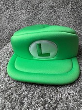 Nintendo Super Mario Bros Luigi Hat Cap One Size Green Costume Cosplay