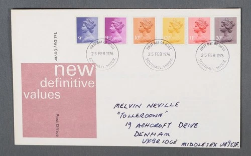 MayfairStamps Great Britain FDC 1976 New Definitive Values Combo First Day Cover
