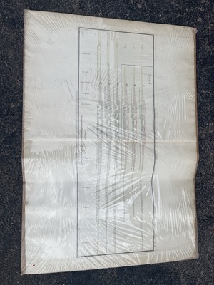 Rare 1800 George Dance Arch DESIGN BLUEPRINT~THAMES~PORT LONDON BRIDGE~ORIGINAL