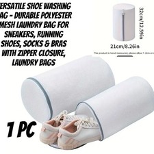 1x Mesh Shoe Laundry Bag – Zipper Wash Bag for Trainers, Bras, Clothes