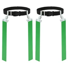 Gameday 2 Player Pop Flag Football Set-Complete w/Flags & Belts (Green)
