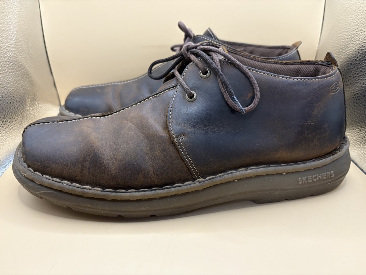 Skechers Comfort Construction Mens Chukka Brown Leather Lace  display picture 2