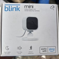 Blink Mini Indoor Plug-In Live HD Smart Security Camera New in Box 