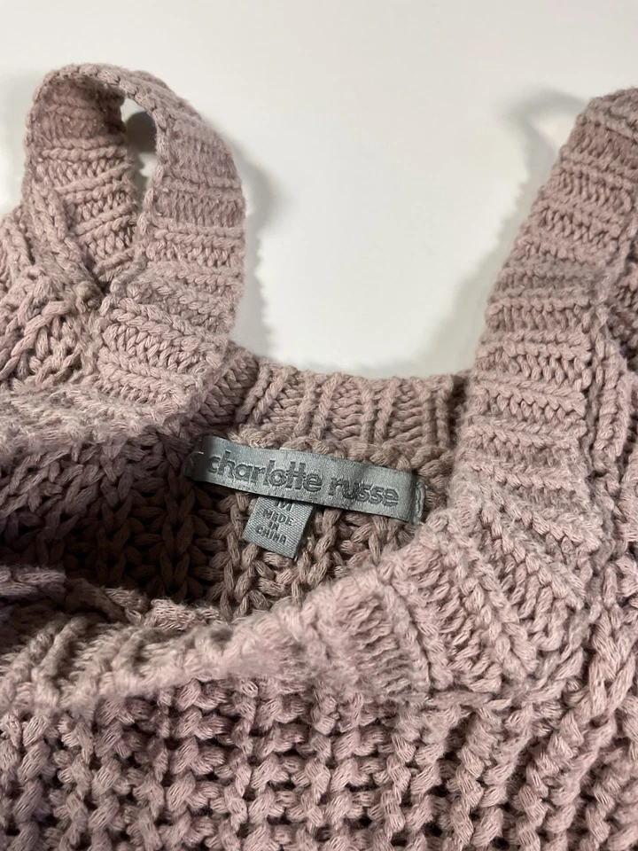 Camiseta sin mangas suéter tejido Charlotte Russe talla M Fisherman Cottagecore Y2K Foto 2 de 4