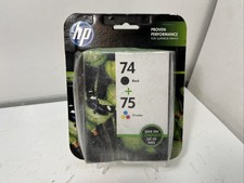 HP 74 Black  75 Tri-Color Ink Cartridges Combo Genuine CC659FN Exp 2015