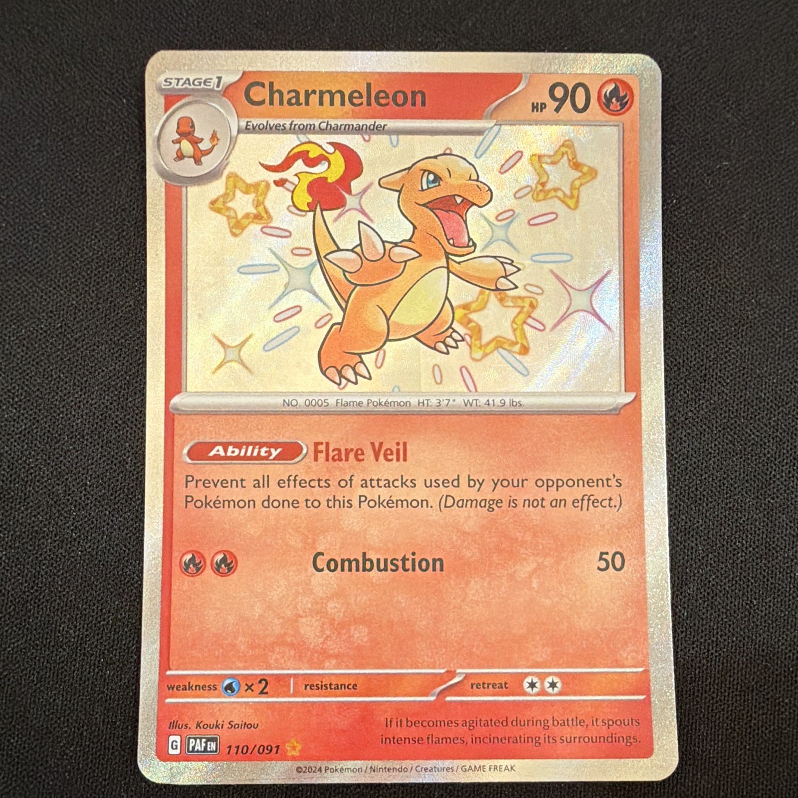 Charmeleon 110/091 SV: Paldean Fates Holo