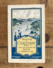 Early Vintage 1930s Casco Bay Maine Cruise Li...