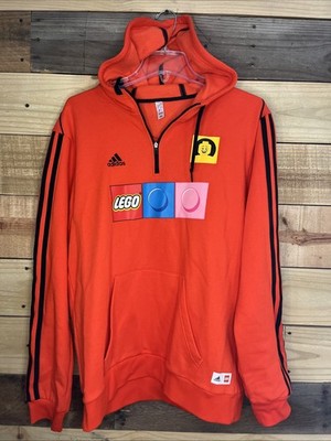 Adidas  X Lego Tiro Orange Sweat Hoodie Mens Size Medium HR4327  
