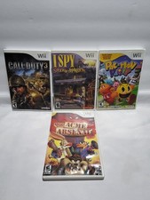Lot Wii Games Pacman Party, Acme arsenal, Call of duty 3 & I spy mansion W/cases