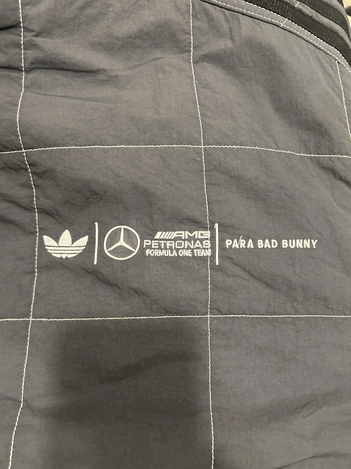 adidas Mercedes AMG Petronas Para Bad Bunny Quilted Bomber Full Zip XL image 3