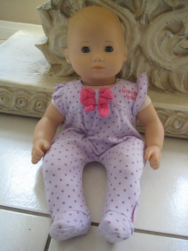 American Girl Bitty Baby Doll w/ Blue/Gray Eyes & Molded Hair - Picture 5 of 11