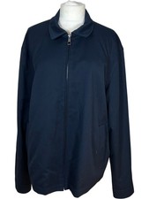 Next Soft Touch Fabric Jacket Zip Closure Navy Size L