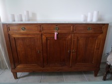 Meuble buffet ancien bois et marbre