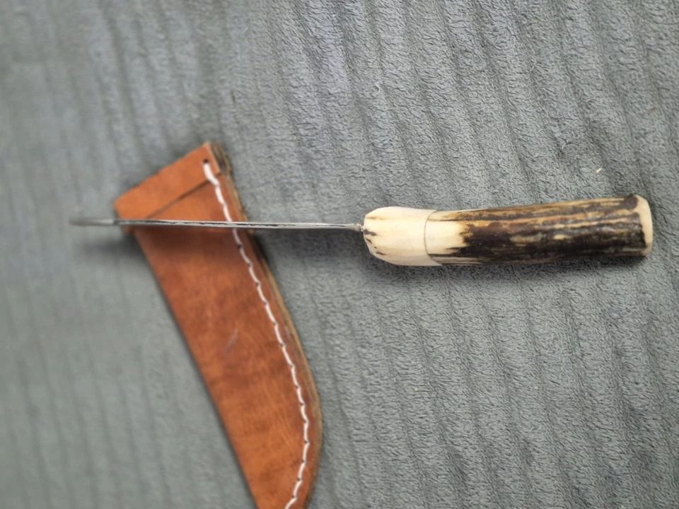 Handgefertigt-Hirschhorngriff Jagdmesser Mit Sehr Gute Stahl Qualität .nr 2 - Bild 4 von 4