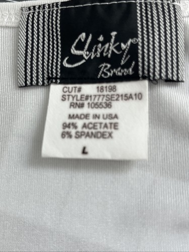 Slinky Brand Tank Top/Jacket Set White Sz L Pull On 3/4 Sleeve Women AA791 - Picture 5 of 6