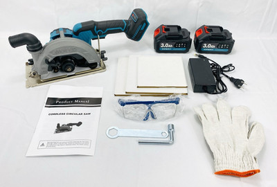YOFIDRA 125mm Brushless Cordless Electric Circular Saw w/ 3 Saw Blades New*