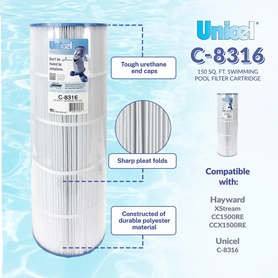Unicel C-8316 Replacement Cartridge Filter 150 Sq Ft Hayward XStream (Open Box) - Image 3 of 3
