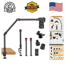 Professional Overhead Camera Desk Mount with Padded Clamp   Perfect for Vloggers