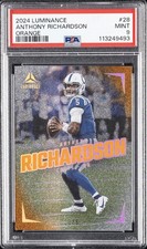 2024 PANINI LUMINANCE ORANGE #28 ANTHONY RICHARDSON 11/50 PSA 9