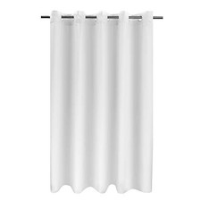 Fabric Shower Curtain No Hooks Needed - TPU 71"W x 74"L Pack of 1 Tpu White