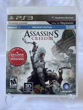 Assassin's Creed III Walmart Edition 2012 PlayStation 3 PS3 Game Disc Complete