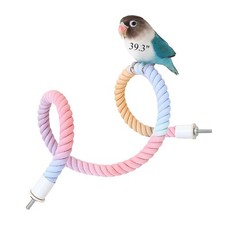 39.3 Extra Long Gradient Bird Rope Perch   Bendable Cage Climbing Rope for Pa...