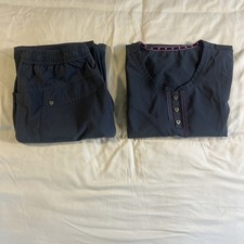 Heart And Soul Medical Nursing Women  s Medium Gray With Pink Scrubs