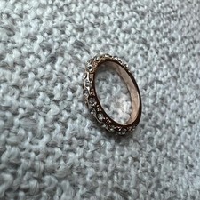 Womens Gold Tone and Pink Ring