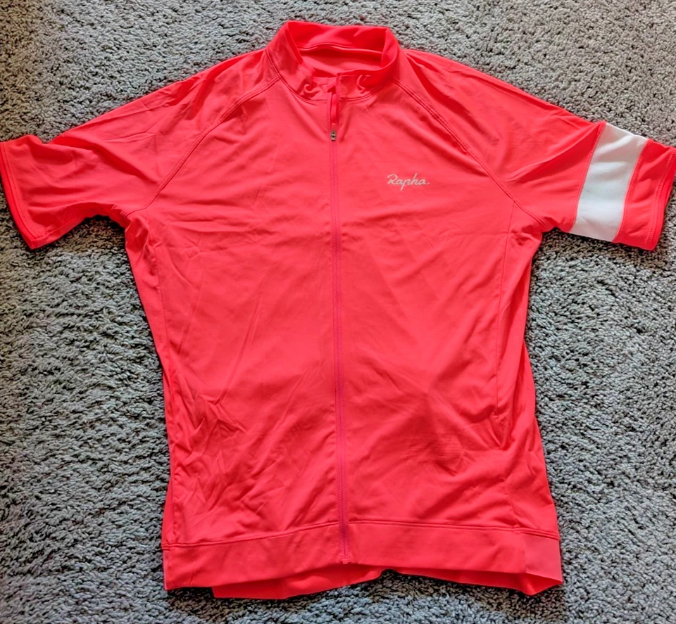 Camiseta deportiva de ciclismo Rapha Core XXL rosa de alta visibilidad manga corta para hombre Foto 2 de 4