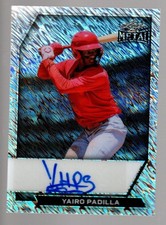 2026 Leaf Metal Base Autograph Shimmer Silver #BA-YP1 Yairo Padilla 6/10